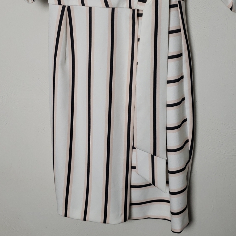 NWT ASOS Striped Wrap Dress Size 2 - Picture 8 of 14